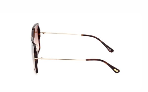 Tom Ford Joanna Sunglasses FT1039 052F Lens Size 59 Frame Shape Butterfly Lens Color Brown for Women