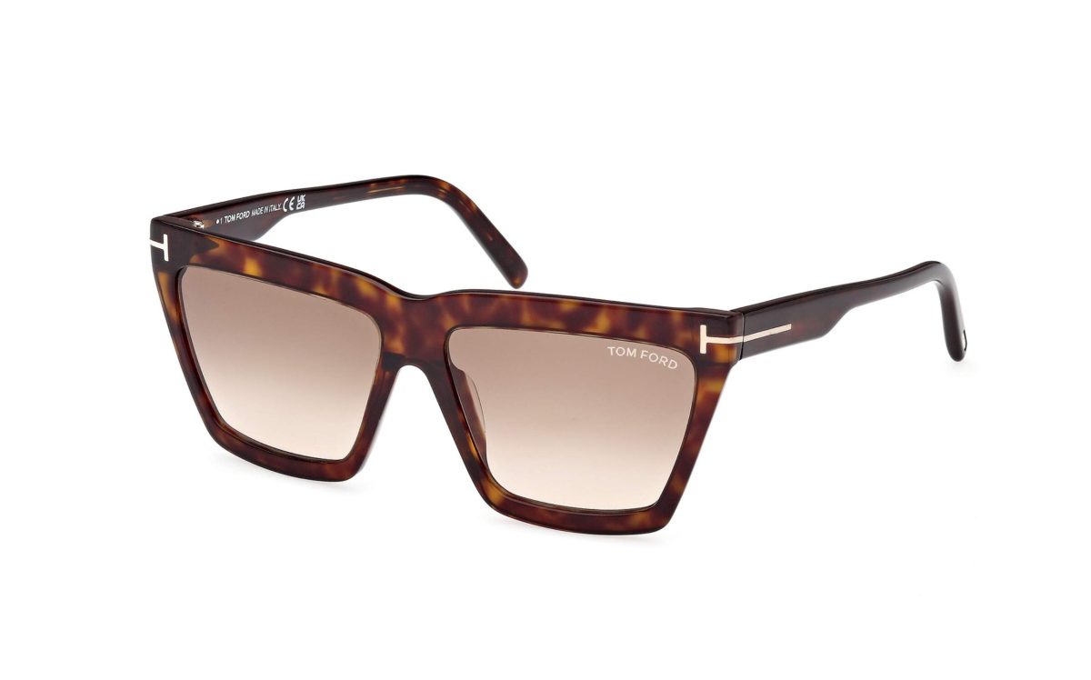 Tom Ford Eden Sunglasses FT1110 052F Lens Size 56 Frame Shape Cat Eye Lens Color Brown for Women