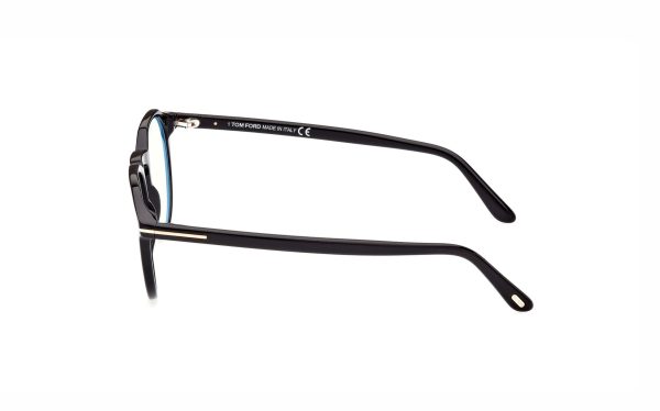 Tom Ford Eyeglasses FT5833-B 001 Lens Size 49 Round Frame Shape for Men