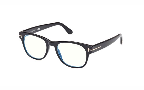 Tom Ford Eyeglasses FT5898-B 001 lens size 52 square frame shape for men