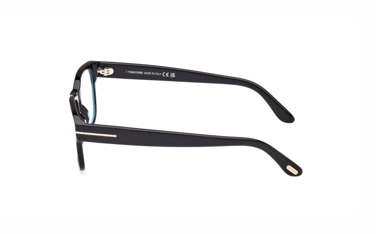 Tom Ford Eyeglasses FT5898-B 001 lens size 52 square frame shape for men