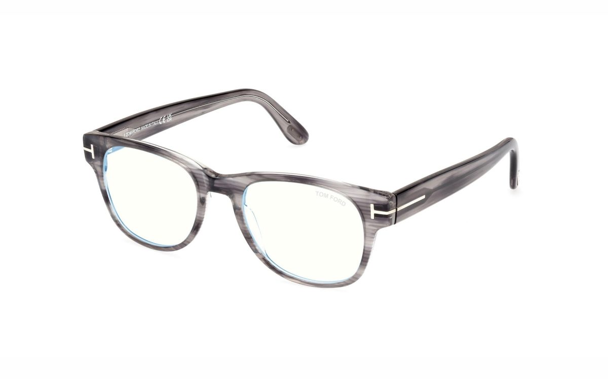 Tom Ford Eyeglasses FT5898-B 020 lens size 52 square frame shape for men