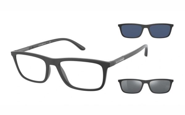 Emporio Armani Clip On EA 4160 5323/1W Lens size 55 Frame shape rectangle for men
