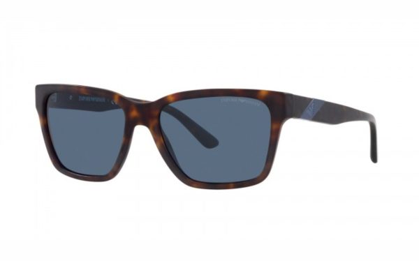 Emporio Armani Sunglasses EA 4177 5002/80 Lens Size 57 Frame Shape Rectangle Lens Color Blue for Men