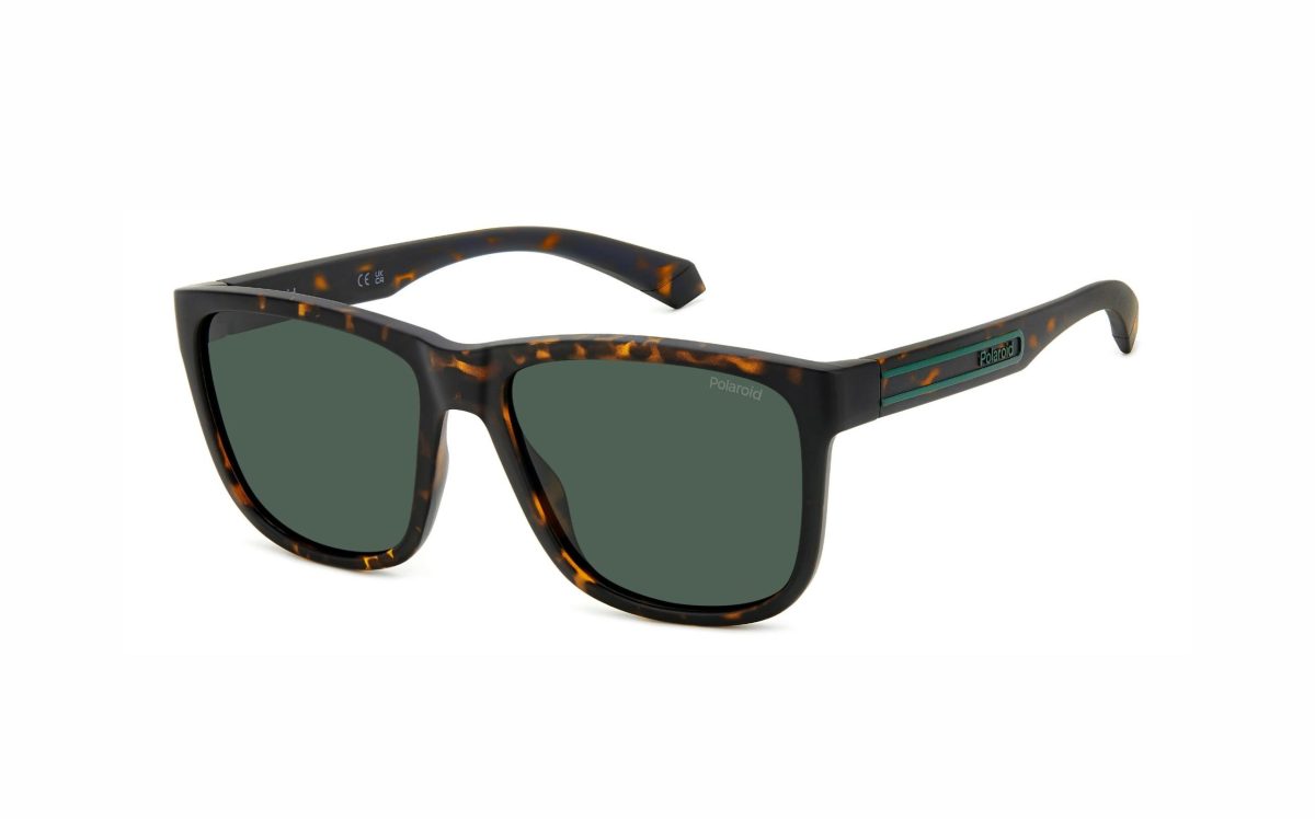 Polaroid Sunglasses PLD 2155/S HGCUC Lens Size 57 Frame Shape Square Lens Color Green Polarized for Men