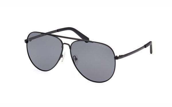 Guess Sunglasses GU00059 02D Lens Size 62 Frame Shape Aviator Lens Color Grey Polarized Men
