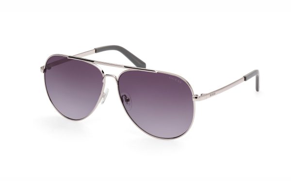 Guess Sunglasses GU00059 10B Lens Size 62 Frame Shape Aviator Lens Color Grey for Men