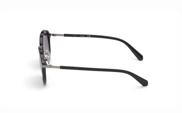 Guess Sunglasses GU00031 01B Lens Size 53 Frame Shape Round Lens Color Grey for Men