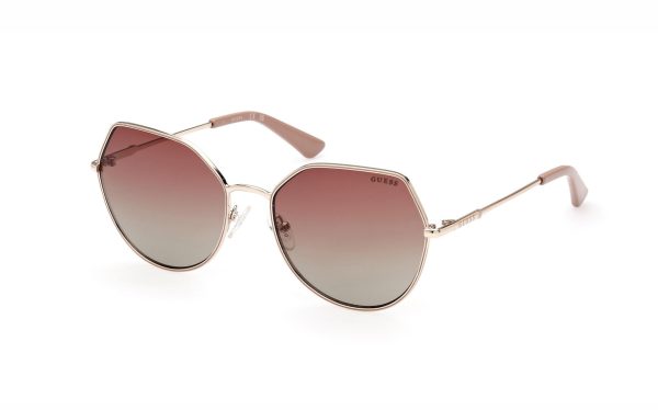 Guess Sunglasses GU7867 32T Lens Size 58 Frame Shape Round Lens Color Red for Women