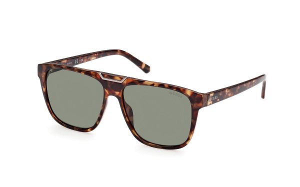 Guess Sunglasses GU00056 53N Lens Size 58 Frame Shape Square Lens Color Green for Men