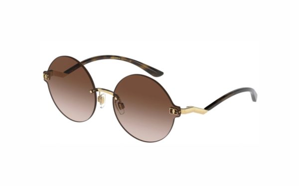 Dolce & Gabbana Sunglasses DG 2269 45335 Lens Size 62 Frame Shape Round Lens Color Brown for Women