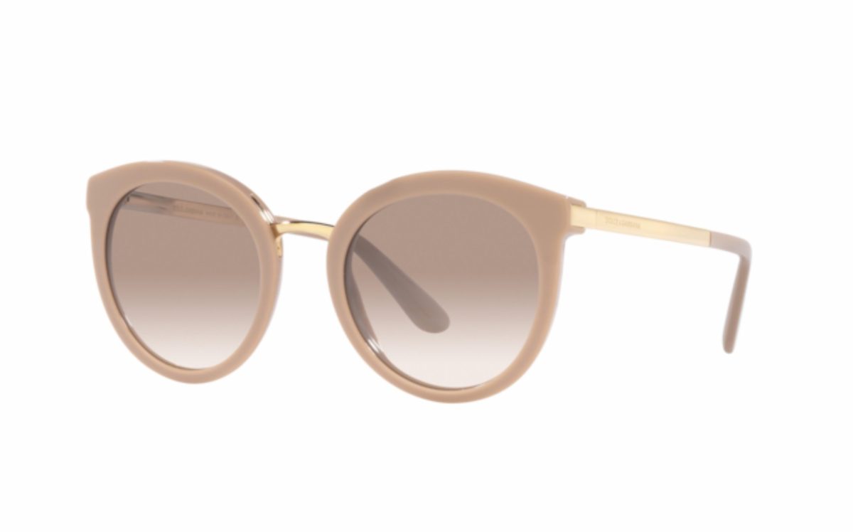 Dolce & Gabbana Sunglasses DG 4268 1620/13 Lens Size 52 Frame Shape Round Lens Color Brown for Women