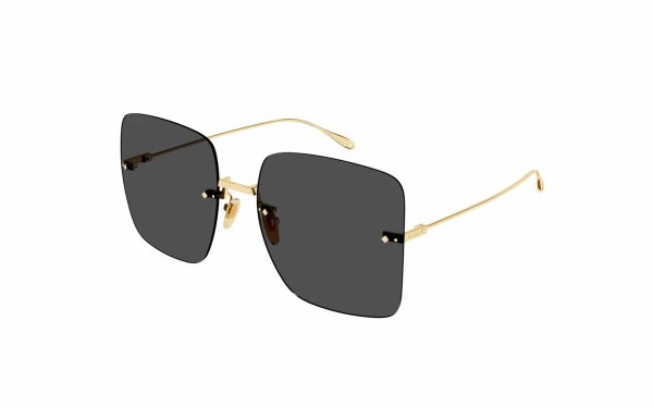 Gucci Sunglasses GG1147S 01 Lens Size 62 Frame Shape Square Lens Color Gray for Women