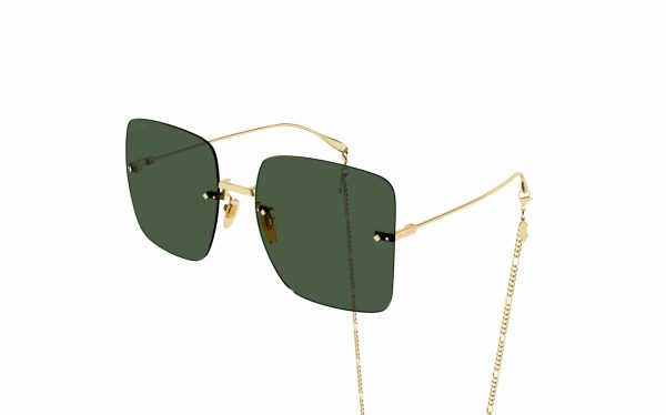 Gucci Sunglasses GG1147S 02 Lens Size 62 Frame Shape Square Lens Color Green for Women