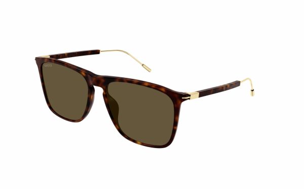 Gucci Sunglasses GG1269S 02 Lens Size 58 Frame Shape Square Lens Color Brown for Men