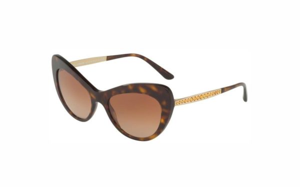 Dolce & Gabbana Sunglasses DG 4307B 502/8G Lens Size 52 Frame Shape Butterfly Lens Color Brown Frame Color Havana for Women