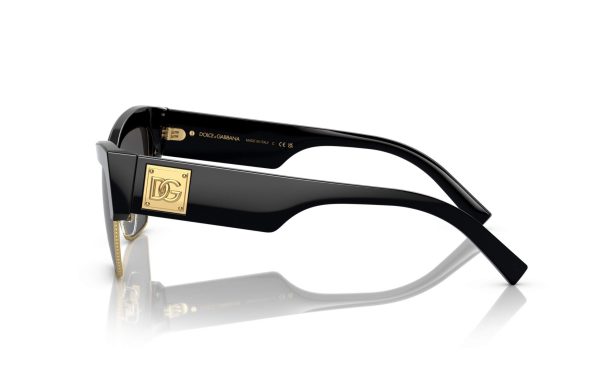 Dolce & Gabbana Sunglasses DG 4415 501/87 Lens Size 56 Frame Shape Butterfly Lens Color Gray Frame Color Black Gold For Women
