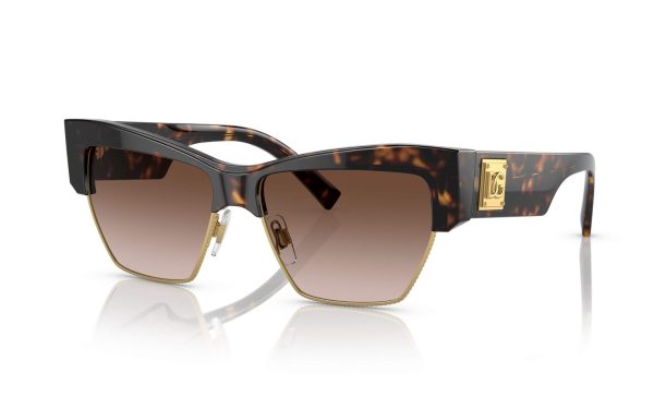Dolce & Gabbana Sunglasses DG 4415 502/13 Lens Size 56 Frame Shape Cat Eye Lens Color Brown Frame Color Havana for Women