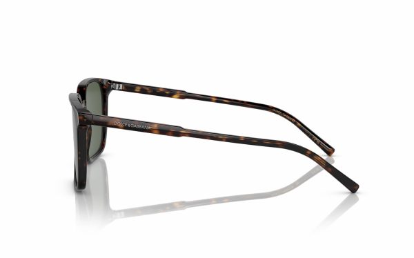 Dolce & Gabbana Sunglasses DG 4424 502/9A Lens Size 56 Frame Shape Square Lens Color Green Polarized Frame Color Havana For Men