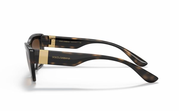 Dolce & Gabbana Sunglasses DG 6171 3306/13 Lens Size 54 Frame Shape Cat Eye Lens Color Brown Frame Color Black Havana for Women