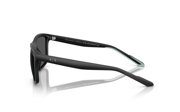 Armani Exchange Sunglasses AX 4149SU 8058/87 Lens Size 56 Frame Shape Square Lens Color Grey Frame Color Black for Men