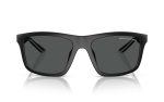 Armani Exchange Sunglasses AX 4149SU 8058/87 Lens Size 56 Frame Shape Square Lens Color Grey Frame Color Black for Men
