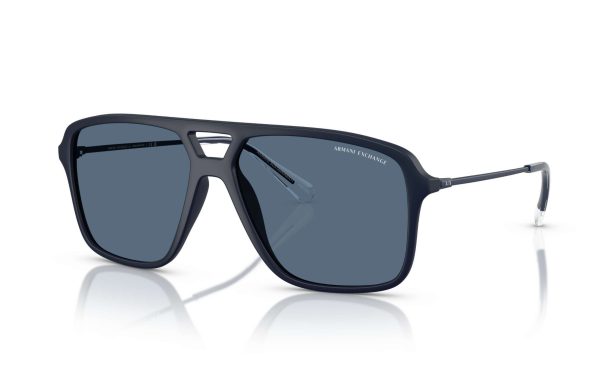 Armani Exchange Sunglasses AX 4150SU 8181/80 Lens Size 59 Frame Shape Aviator Lens Color Blue Frame Color Blue for Men