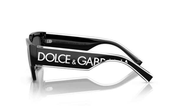 Dolce & Gabbana Sunglasses DG 6184 501/87 Lens Size 52 Frame Shape Square Lens Color Gray Frame Color Black For Men