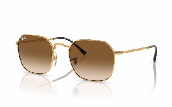 Ray-Ban Jim Sunglasses RB 3694 001/51 Lens Size 53 & 55 Frame Shape Square Lens Color Brown Frame Color Gold Unisex