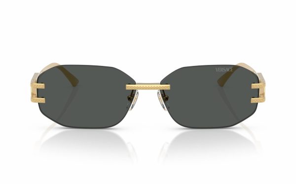 Versace Sunglasses VE 2274 1002/87 Lens Size 58 Frame Shape Oval Lens Color Gray Frame Color Gold For Women