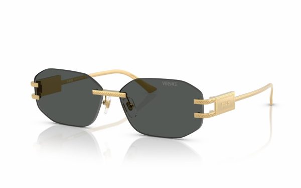 Versace Sunglasses VE 2274 1002/87 Lens Size 58 Frame Shape Oval Lens Color Gray Frame Color Gold For Women