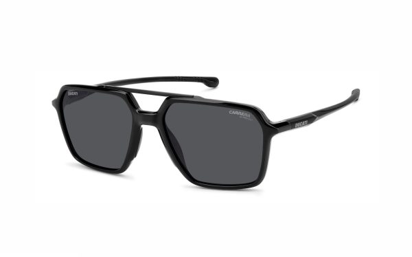 Carrera Ducati Sunglasses CARDUC 042/S 807IR Lens Size 55 Frame Shape Square Lens Color Gray Frame Color Black For Men