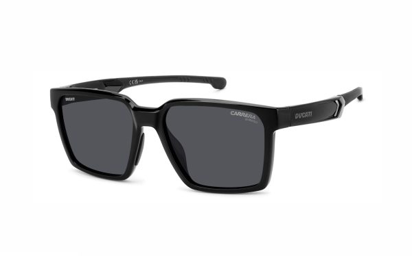 Carrera Ducati CARDUC 045/S 807IR Sunglasses Lens Size 56 Frame Shape Square Lens Color Grey Frame Color Black Men
