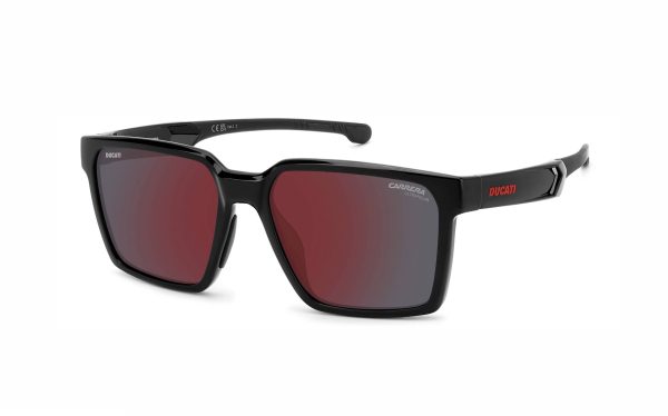 Carrera Ducati Sunglasses CARDUC 045/S OITH4 Lens Size 56 Frame Shape Square Lens Color Red Grey Polarized Frame Color Black Red Men
