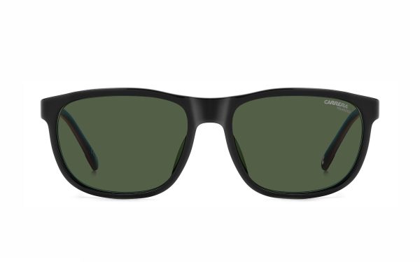 CARRERA C FLEX 08/G/S 807UC Sunglasses Lens size 58 Frame shape Rectangular Lens color Green Polarized Frame color Black Men