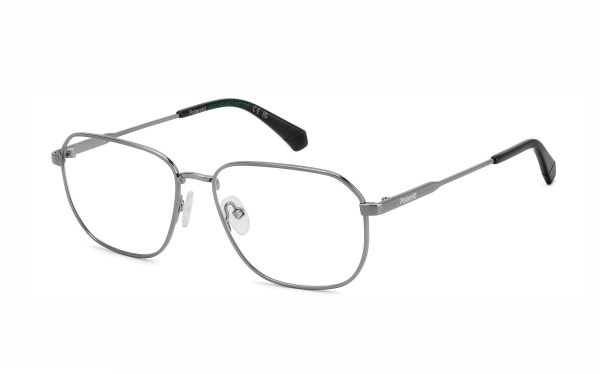 Polaroid PLD D538 KJ1 Eyeglasses Lens Size 57 Frame Shape Square Frame Color Grey Men