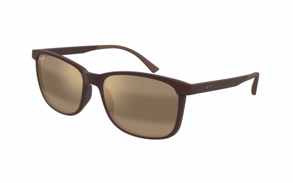 Maui Jim Sunglasses MJ0672S 002 Size 57 Frame Shape Square Lens Colour Brown Polarized Frame Color Brown for for Men