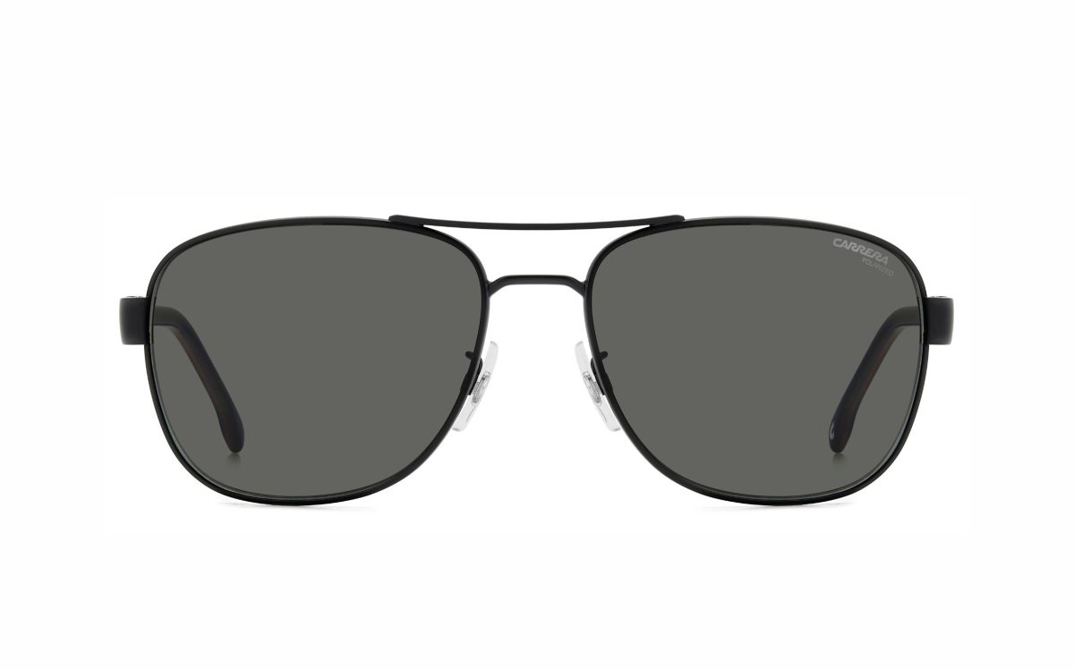 نظارة شمسية كاريرا CARRERA C FLEX 02/G/S 003M9 حجم العدسة 60 شكل الاطار مربع لون العدسة رمادي بولارايزد لون الإطار اسود رجالي