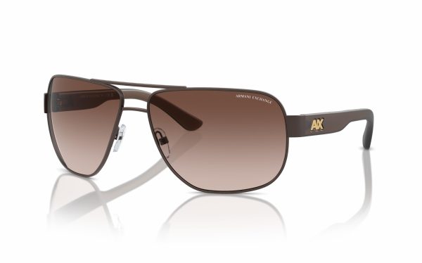 نظارة شمسية أرماني إكسشينج AX 2012S 6058/13 حجم العدسة 62 شكل الاطار أفياتور لون العدسة بني لون الإطار بني رجالي